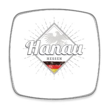 Hanau Stadt in Deutschland Hessen Souvenir - Viereckiger Kühlschrankmagnet - Weiß - Vorne