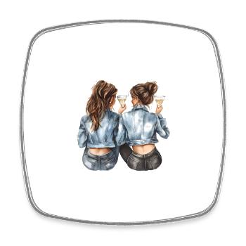 Friends Slay Together - Square fridge magnet - white - Front