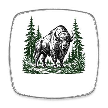 Poludnica Noon Spirit - Square fridge magnet - white - Front