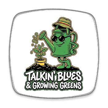 Growing Greens - Square fridge magnet - white - Front