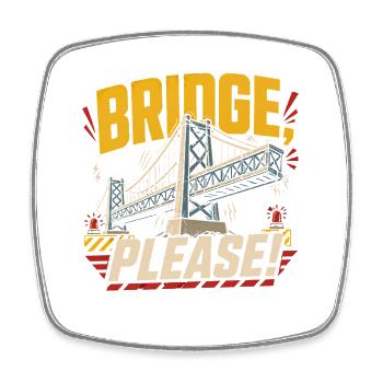 Bridge Engineer Civil Engineering - Square fridge magnet - white - Front