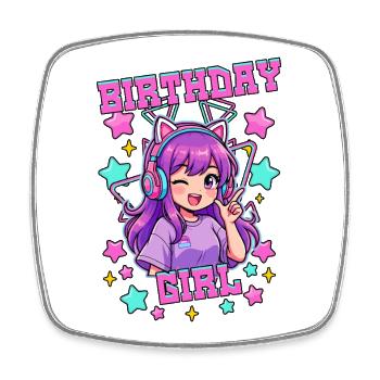 Geburtstagskind Koreanischer Pop Geburtstag K Pop - Viereckiger Kühlschrankmagnet - Weiß - Vorne