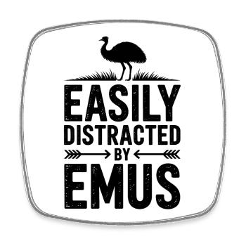 Emu Sayings Emu Funny Emu Gift - Square fridge magnet - white - Front