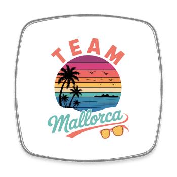 Team Mallorca Sonnenuntergang - Viereckiger Kühlschrankmagnet - Weiß - Vorne