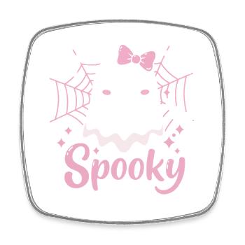 Spooky Ghost Halloween - Viereckiger Kühlschrankmagnet - Weiß - Vorne