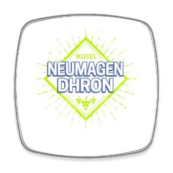Neumagen-Dhron an der Mosel mit Retro Weintrauben - Viereckiger Kühlschrankmagnet - Weiß - Vorne