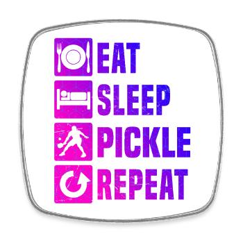 Pickleball Scene Idea for Pickleball Player Fans - Square fridge magnet - white - Front