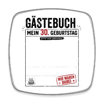 Gäste 30 Wir Waren Dabei - Viereckiger Kühlschrankmagnet - Weiß - Vorne
