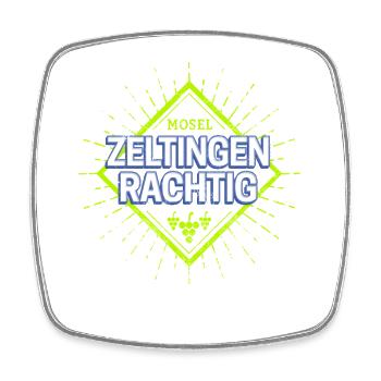 Zeltingen-Rachtig an der Mosel Retro Weintrauben - Viereckiger Kühlschrankmagnet - Weiß - Vorne