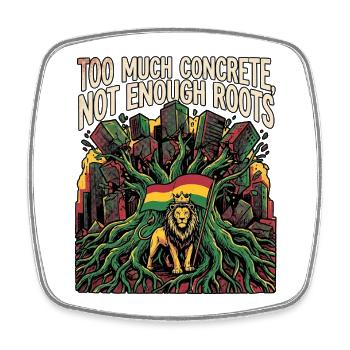 Too Much Concrete - Viereckiger Kühlschrankmagnet - Weiß - Vorne