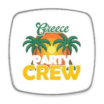 Équipe du parti grec - Magnet carré - blanc - Devant