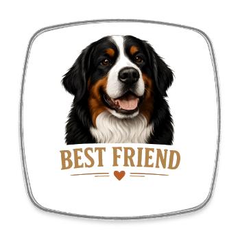 Bernese Mountain Dog Best Friend Dog Owner Dogs - Square fridge magnet - white - Front
