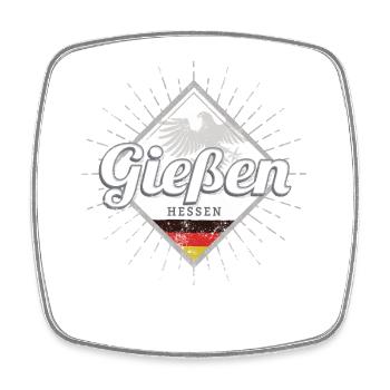 Gießen Stadt in Deutschland Hessen Urlaub Souvenir - Viereckiger Kühlschrankmagnet - Weiß - Vorne