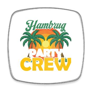 Hamburg Party Crew - Square fridge magnet - white - Front