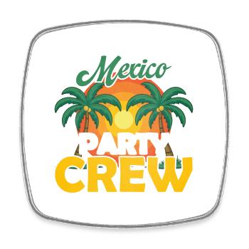 Mexiko Party Crew - Viereckiger Kühlschrankmagnet - Weiß - Vorne