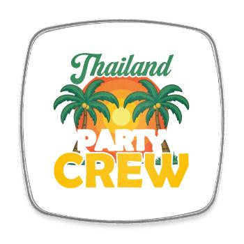 Équipage de la fête en Thaïlande - Magnet carré - blanc - Devant