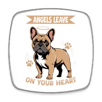 French Bulldog Frenchie Dog Breed - Viereckiger Kühlschrankmagnet - Weiß - Vorne