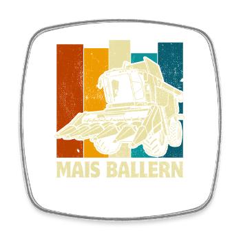 Mais | Maisernte | Maiskolben - Viereckiger Kühlschrankmagnet - Weiß - Vorne