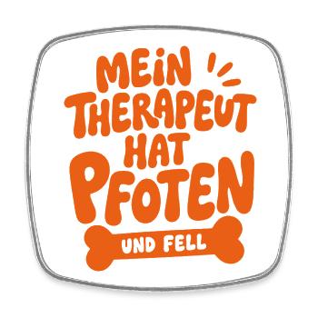 Mein Therapeut Hat Pfoten - Viereckiger Kühlschrankmagnet - Weiß - Vorne
