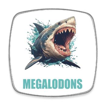 Megalodons Megalodon - Square fridge magnet - white - Front