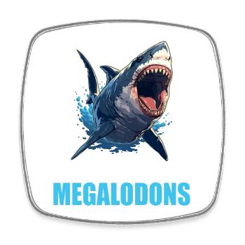 Megalodons Megalodon - Square fridge magnet - white - Front