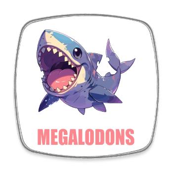 Megalodons Megalodon - Square fridge magnet - white - Front