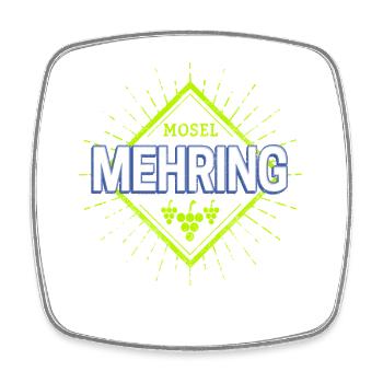 Mehring Mosel Retro Weintrauben Vintage Souvenir - Viereckiger Kühlschrankmagnet - Weiß - Vorne