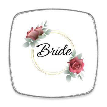 Bachelorette Bride Style - Square fridge magnet - white - Front