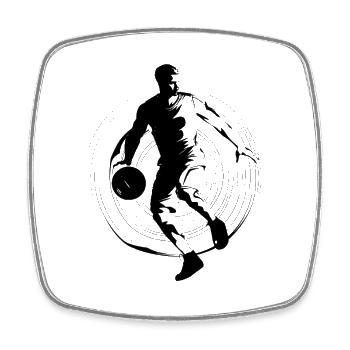 Basketball Design - Square fridge magnet - white - Front