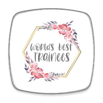 World's Best Trainees – Trainee Gift Thank You - Square fridge magnet - white - Front