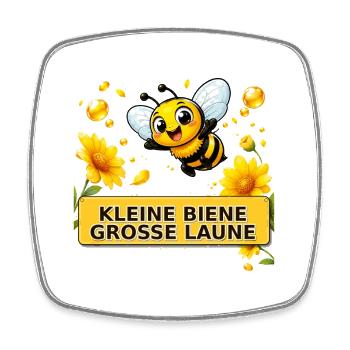 Biene Honig Imker Honigwabe Blumen Wiese Insekt - Viereckiger Kühlschrankmagnet - Weiß - Vorne