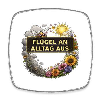 Biene Honig Imker Honigwabe Blumen Wiese Insekt - Viereckiger Kühlschrankmagnet - Weiß - Vorne
