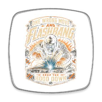 Welder Welding Specialist - Square fridge magnet - white - Front