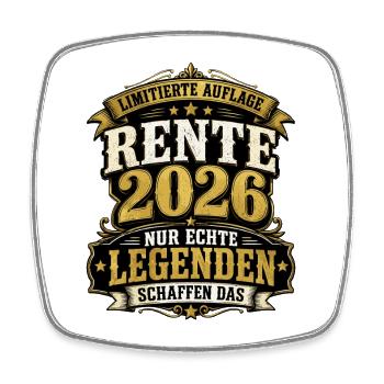 Rente 2026 Limitierte Auflage für Legenden - Viereckiger Kühlschrankmagnet - Weiß - Vorne