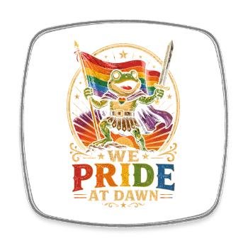Froschritter Pride at dawn - Square fridge magnet - white - Front
