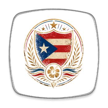 Puerto Rico Emblem Shield - Square fridge magnet - white - Front