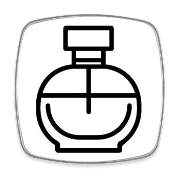 perfume bottle - Square fridge magnet - white - Front
