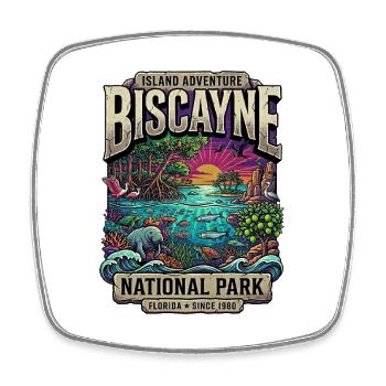 Biscayne National Park Florida - Viereckiger Kühlschrankmagnet - Weiß - Vorne