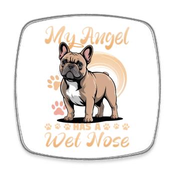 French Bulldog Frenchie Dog Breed - Viereckiger Kühlschrankmagnet - Weiß - Vorne