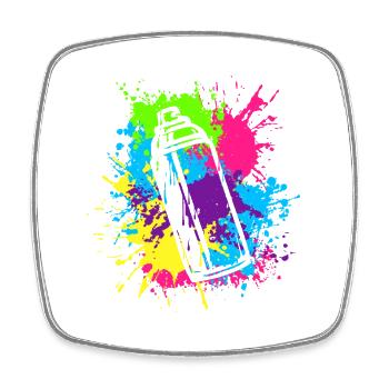 Vivid Spraydose Splash Art - Viereckiger Kühlschrankmagnet - Weiß - Vorne