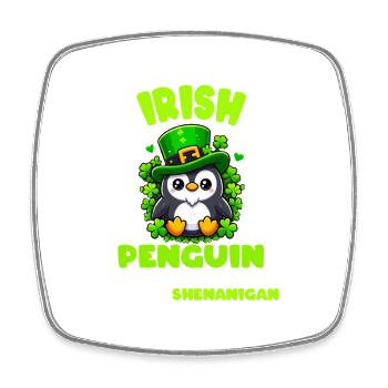 Irish shenanigan penguin - Square fridge magnet - white - Front