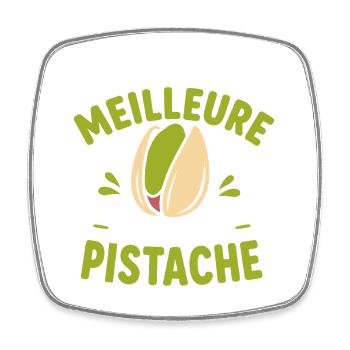 La vie est Meilleure Pistache - Magnet carré - blanc - Devant