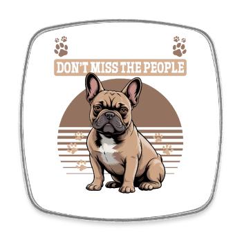 French Bulldog Frenchie Dog Breed - Viereckiger Kühlschrankmagnet - Weiß - Vorne