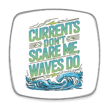 Marine Electrician Currents Don't Boat Electrician - Viereckiger Kühlschrankmagnet - Weiß - Vorne