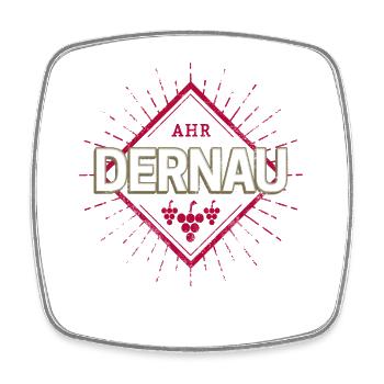 Dernau an der Ahr Retro Weintrauben Vintage Design - Viereckiger Kühlschrankmagnet - Weiß - Vorne