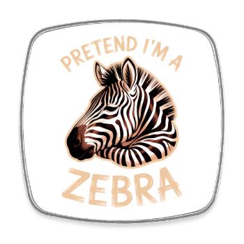 Zebra Sprüche Zebras Lustiges Zebra Geschenk - Viereckiger Kühlschrankmagnet - Weiß - Vorne