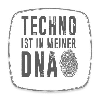 Techno in meiner DNA Festival Party - Viereckiger Kühlschrankmagnet - Weiß - Vorne