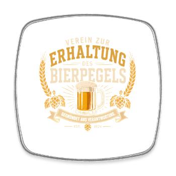 Verein zur Erhaltung des Bierpegels Humor - Viereckiger Kühlschrankmagnet - Weiß - Vorne