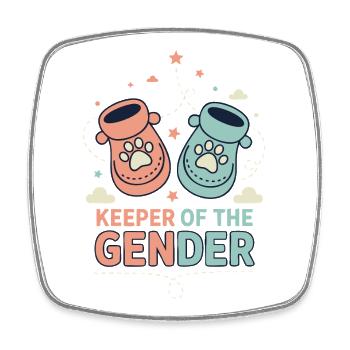 Gender Reveal Bewahrer der Gender Baby Shower - Viereckiger Kühlschrankmagnet - Weiß - Vorne