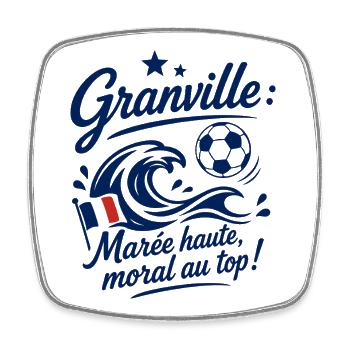 Granville Marée Foot - Viereckiger Kühlschrankmagnet - Weiß - Vorne